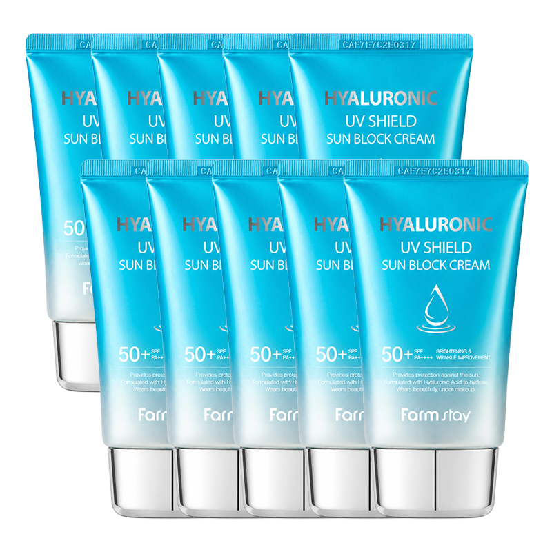 Farmstay Hyaluronic UV Shield Sun Block Cream SPF50+ PA++++ 50g (3 Options)