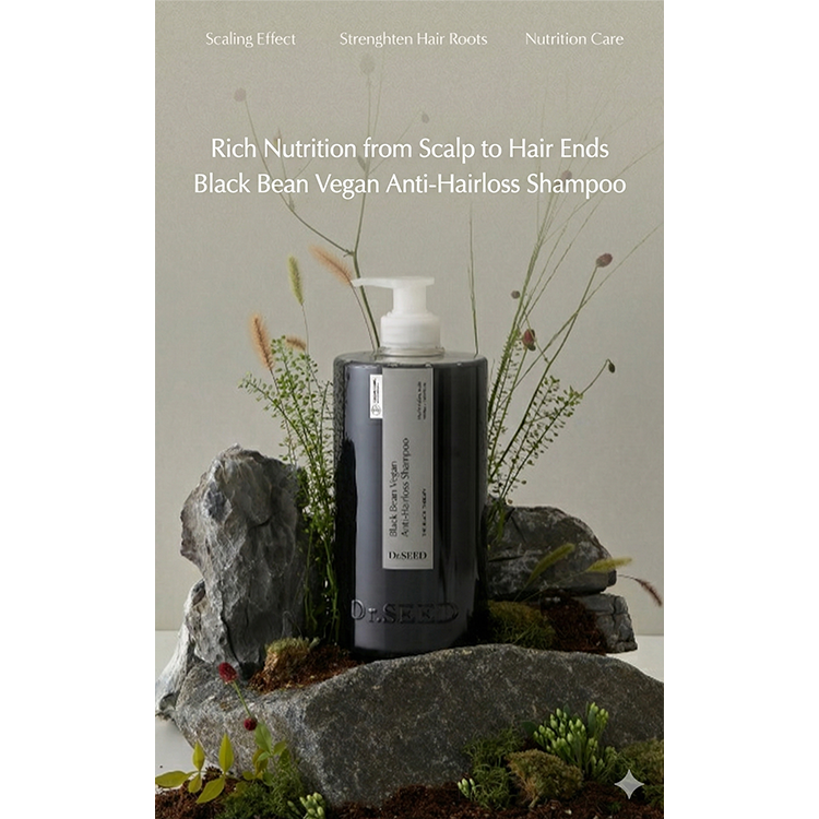 Dr.SEED Black Bean Vegan Anti-Hair Loss Line (Shampoo 1000ml · Hair Tonic 150ml · Treatment Hair Pack 250ml) (13 Options)