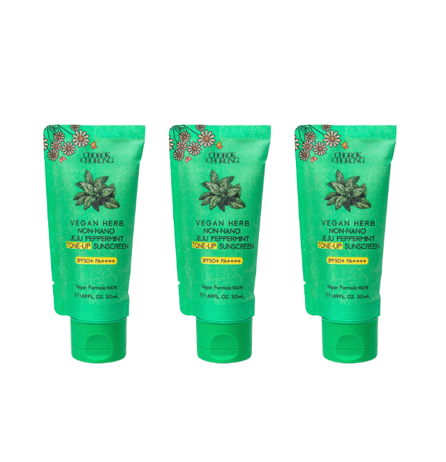 Chorok Chorong Vegan Herb Non-Nano Jeju Peppermint Tone-Up Sunscreen 50ml (3 Options)