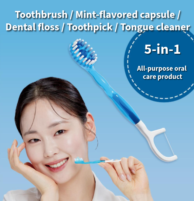 HR Medical Quick Clean Mint 5-in-1 Disposable Toothbrush 10pcs (3 Options)