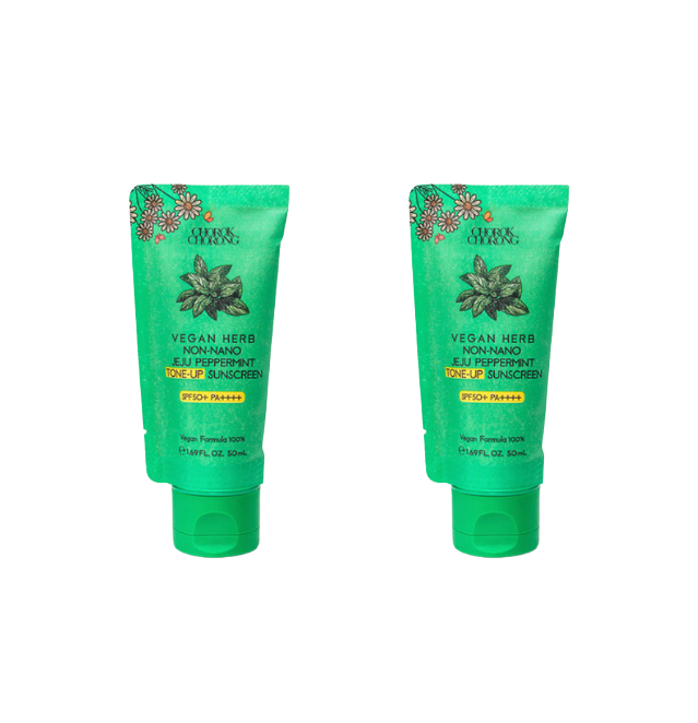 Chorok Chorong Vegan Herb Non-Nano Jeju Peppermint Tone-Up Sunscreen 50ml (3 Options)