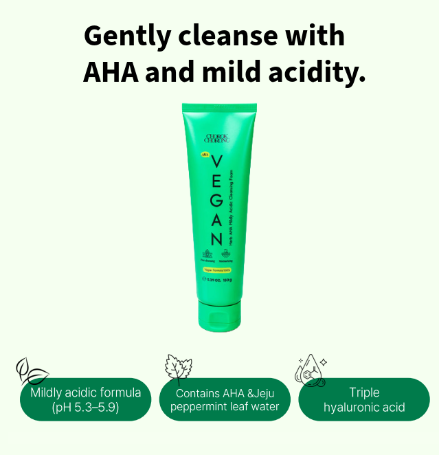 Chorok Chorong Vegan Herb AHA Mildly Acidic Cleansing Foam 150g (3 Options)