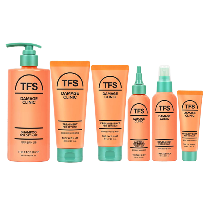 THE FACE SHOP Damage Clinic Hair Care (Shampoo / Treatment / Ampoule Treatment / Cream Essence / Double Mist / Recovery Balm ) (24 Options)