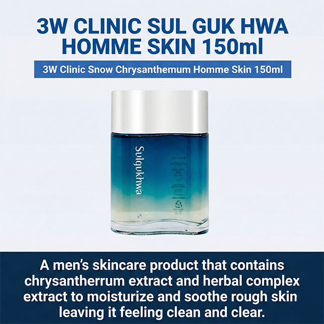 3W CLINIC Sul Guk Hwa Homme Skincare 3-Step Set