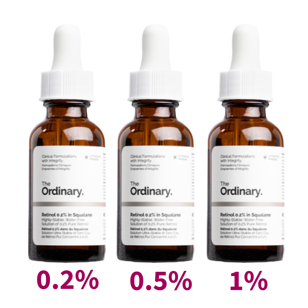The Ordinary Retinol 0.2% in Squalane 30ml, Retinol 0.5% in Squalane 30ml, Retinol 1% in Squalane 30ml (10 Options)