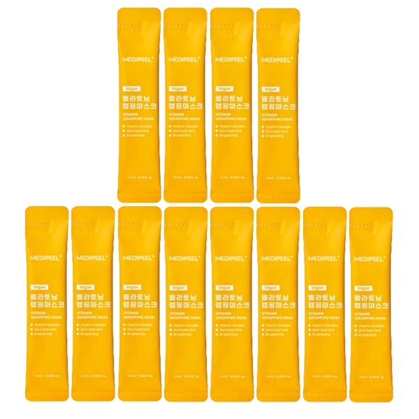 MEDI-PEEL Wrapping Mask Lacto Pore Lifting / Mela Toning / Cica Cooling Calming (4ml x 4pcs) (10 Options) - DAISO
