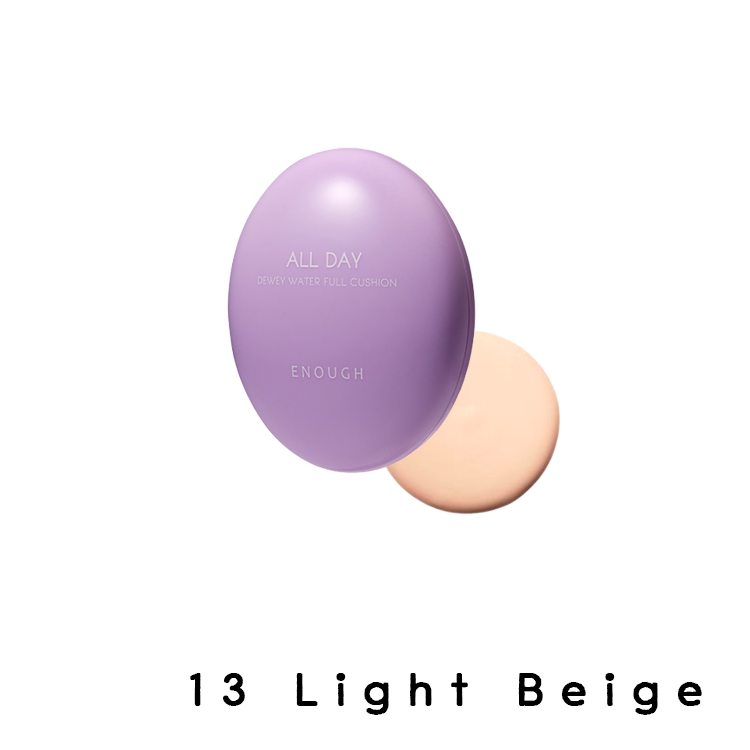 Enough All Day Dewy Water Full Cushion SPF50 PA++++ 12g + Refill 12g (6 Options)