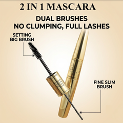 farm stay gold collagen nourishing dual volume & long mascara 9g + 6g (3 options)