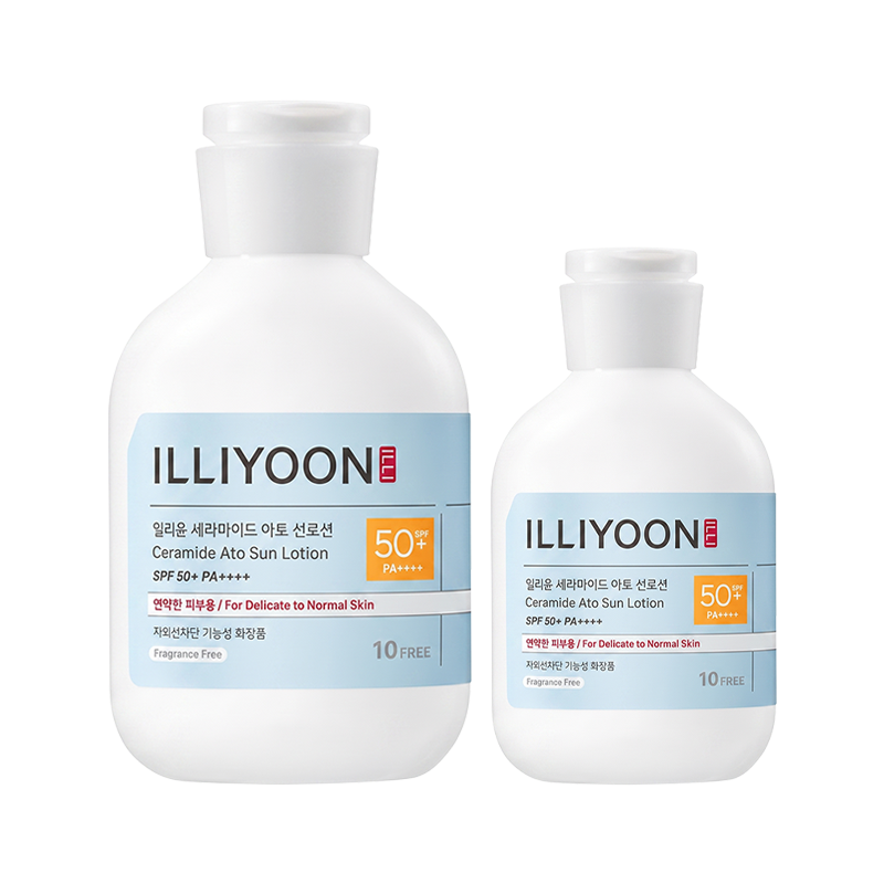 ILLIYOON Ceramide Ato Sun Lotion SPF50+ PA++++ 180ml / 330ml (7 Options)