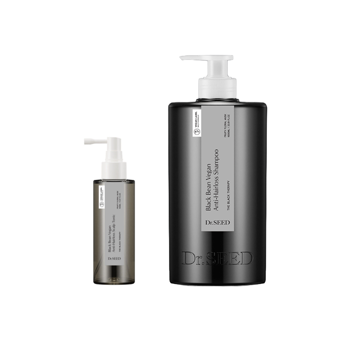 Dr.SEED Black Bean Vegan Anti-Hair Loss Line (Shampoo 1000ml · Hair Tonic 150ml · Treatment Hair Pack 250ml) (13 Options)