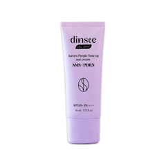 dinsee The Glow Aurora Purple Tone-Up Sun Cream NMN+PDRN SPF50+ PA++++ 40ml (3 Options)