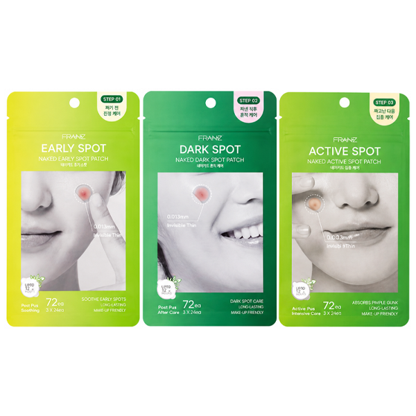 FRANZ Naked Spot Acne Patch 72ea 3 Type - Early / Active / Dark (10 Options)