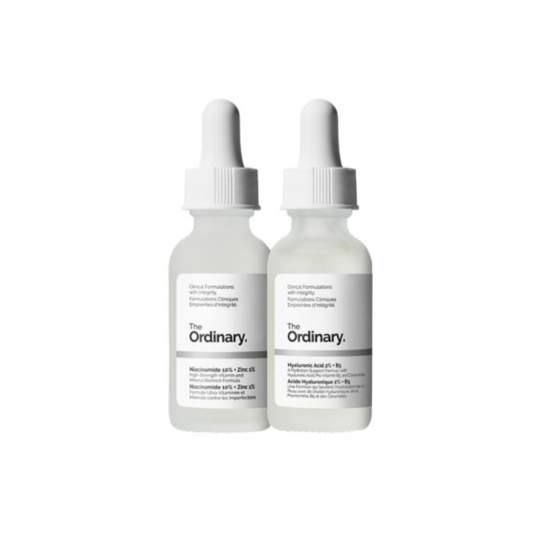 The Ordinary [Renewal] Skin Support Set ((Niacinamide 10% + Zinc 1%)30ml + ( Hyaluronic Acid 2% + B5) 30ml)   (3 Options)