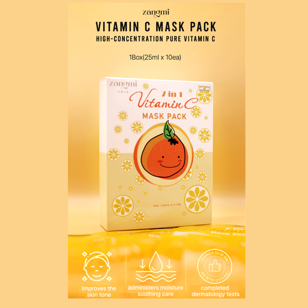 zangmi 7 in 1 Mask Pack Collagen Mask Pack (25mL x 10ea) , Vitamin C Mask Pack (25mL x 10ea) (8 Options)