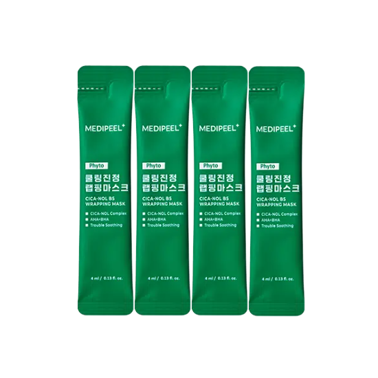 MEDI-PEEL Wrapping Mask Lacto Pore Lifting / Mela Toning / Cica Cooling Calming (4ml x 4pcs) (10 Options) - DAISO