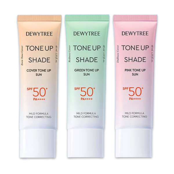 DEWYTREE Tone-Up Shade Sun Cream 40ml (Pink / Green / Cover) (10 Options)