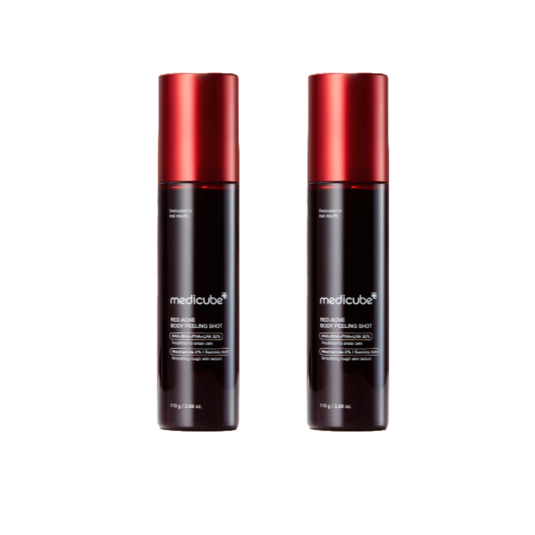 Medicube Body Pigmentation Intensive Care Set (Red Acne Body Peeling Shot 110g / Red Clear Capsule Body Lotion 230ml) (3 Options)