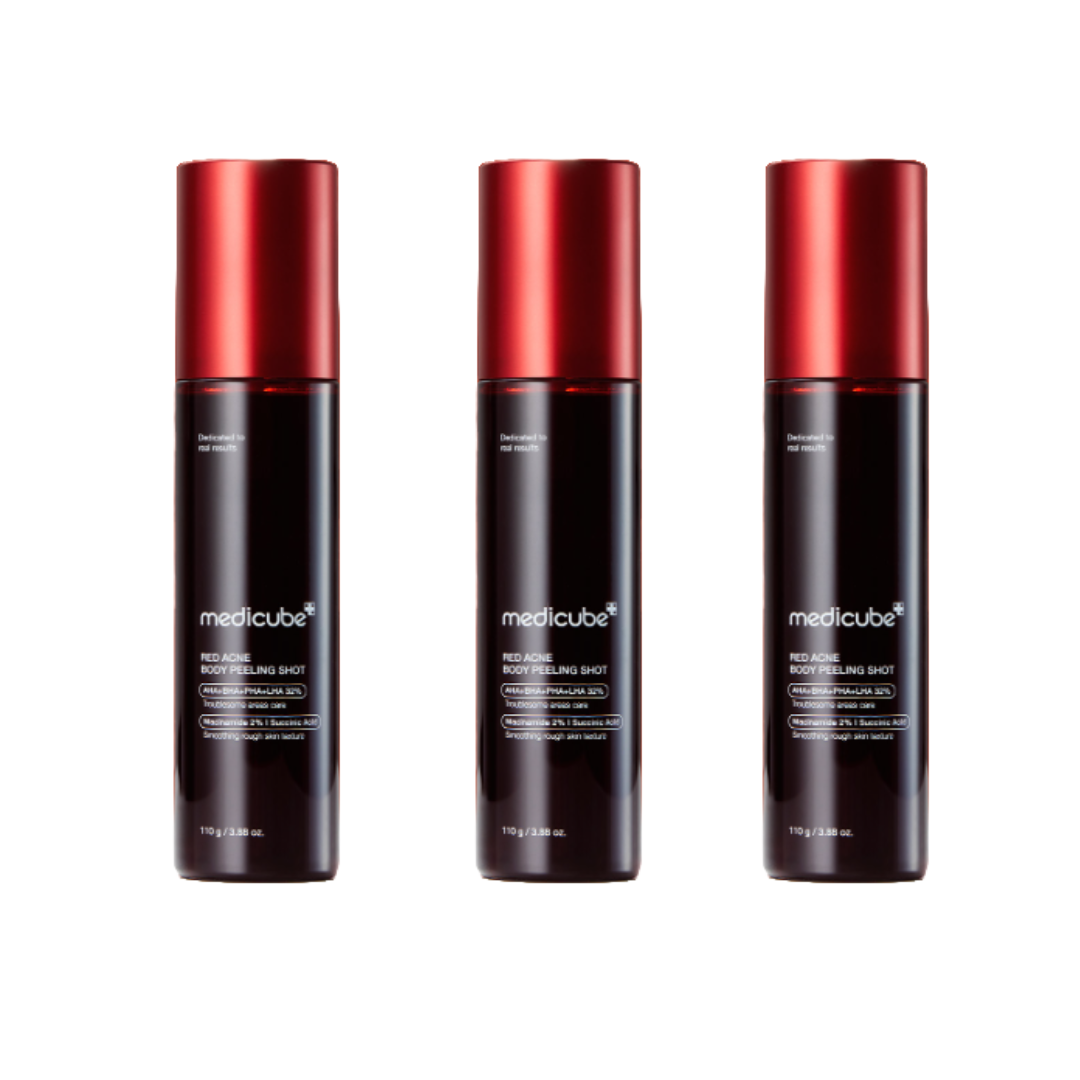Medicube Body Pigmentation Intensive Care Set (Red Acne Body Peeling Shot 110g / Red Clear Capsule Body Lotion 230ml) (3 Options)