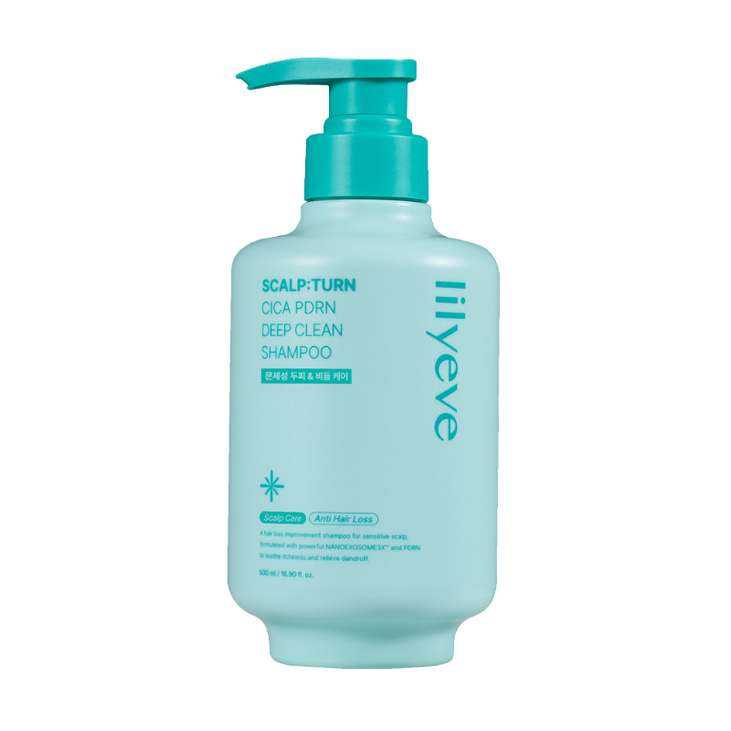 lilyeve Scalp:Turn CICA PDRN Deep Clean Shampoo 500ml / lilyeve Growturn Exosome Brush Ampoule 100ml ( 5 Options)
