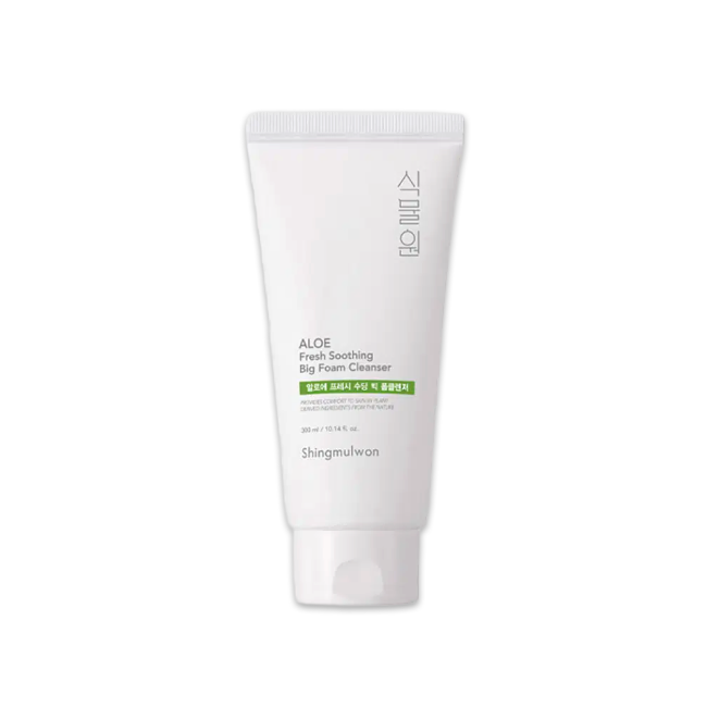 Welcos Shingmulwon Aloe Fresh Soothing Big Foam Cleanser 300ml  (3 Options) - DAISO