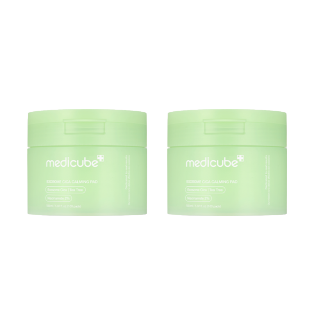 Medicube Exosome Cica Uneven Skin Soothing Set (Exosome Cica Calming 150 ml (100 pads), Ampoule 30 ml) (7 Options)