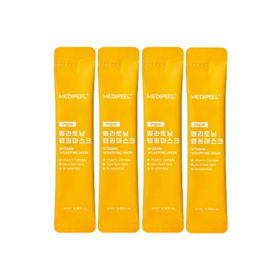 MEDI-PEEL Wrapping Mask Lacto Pore Lifting / Mela Toning / Cica Cooling Calming (4ml x 4pcs) (10 Options) - DAISO