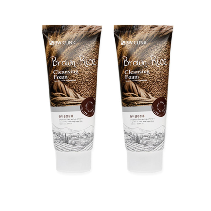 3W CLINIC Brown Rice Cleansing Foam 100ml (3 Options)