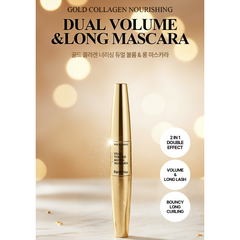 farm stay gold collagen nourishing dual volume & long mascara 9g + 6g (3 options)
