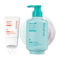 lilyeve Scalp:Turn CICA PDRN Deep Clean Shampoo 500ml / lilyeve Growturn Exosome Brush Ampoule 100ml ( 5 Options)