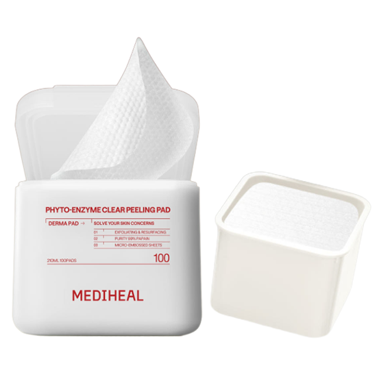 MEDIHEAL Derma Toner Pad 7 Types (Main 100 Sheets / Refill 100 Sheets) (20 Options)
