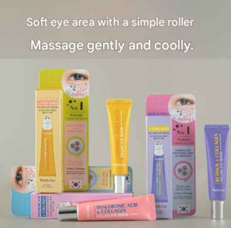 FarmStay Collagen Rolling Eye Serum 25ml  0.85 fl.oz. (10 Options) - Ieumhub