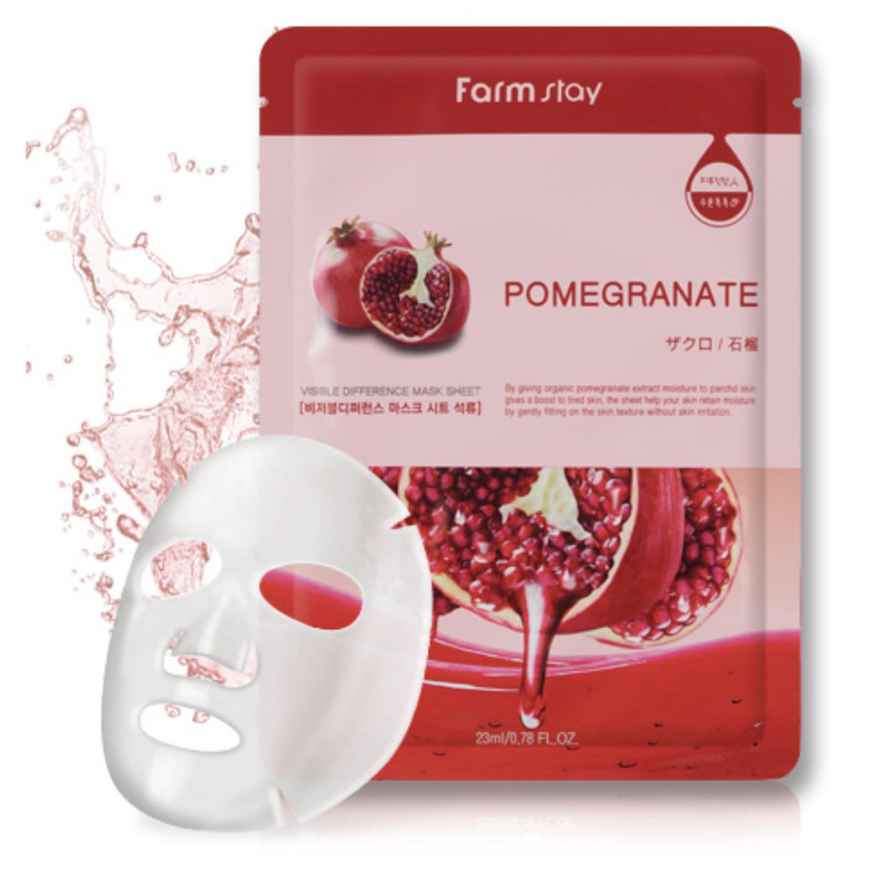 FARM STAY Visible Difference Mask Pack Pomegranate 23ml (3 Options)