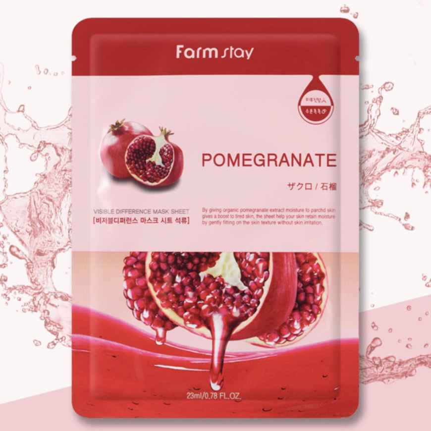 FARM STAY Visible Difference Mask Pack Pomegranate 23ml (3 Options)