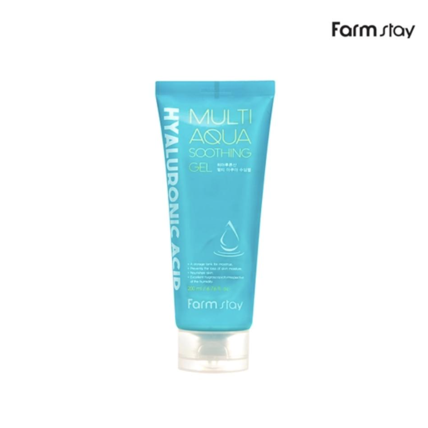 FARM STAY Hyaluronic Acid Multi Aqua Soothing Gel 200ml (3 Options)