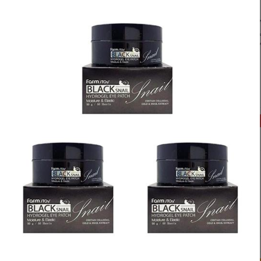 FARM STAY Black Snail Hydrogel Eye Patch 90g (3 Options)
