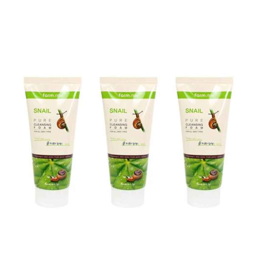FARM STAY Snail Pure Cleansing Foam 180ml (3 Options)