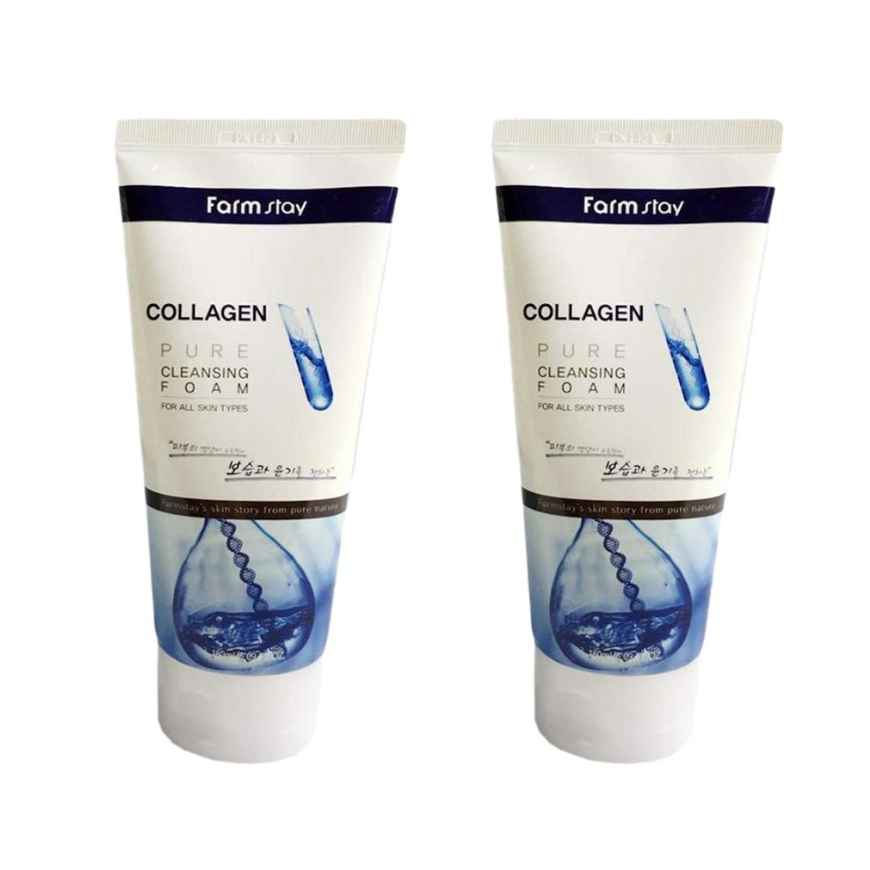 FARM STAY Collagen Pure Cleansing Foam 180ml (3 Options)