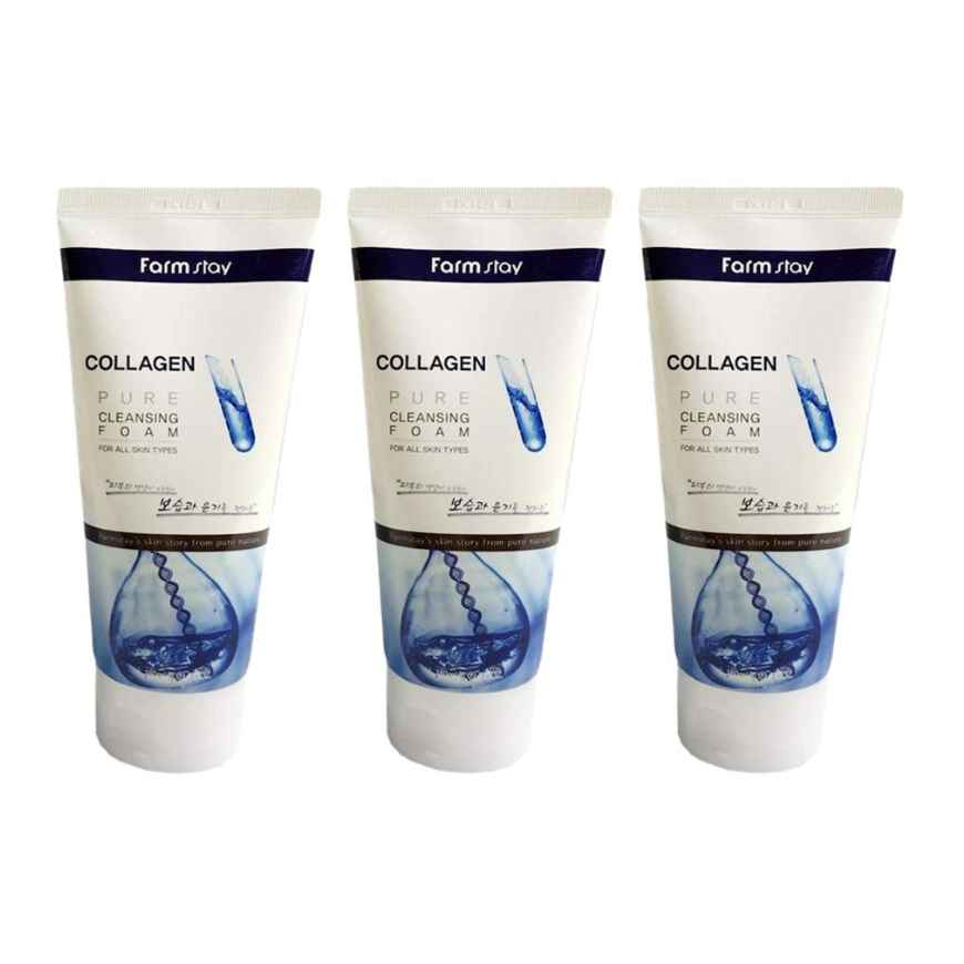 FARM STAY Collagen Pure Cleansing Foam 180ml (3 Options)