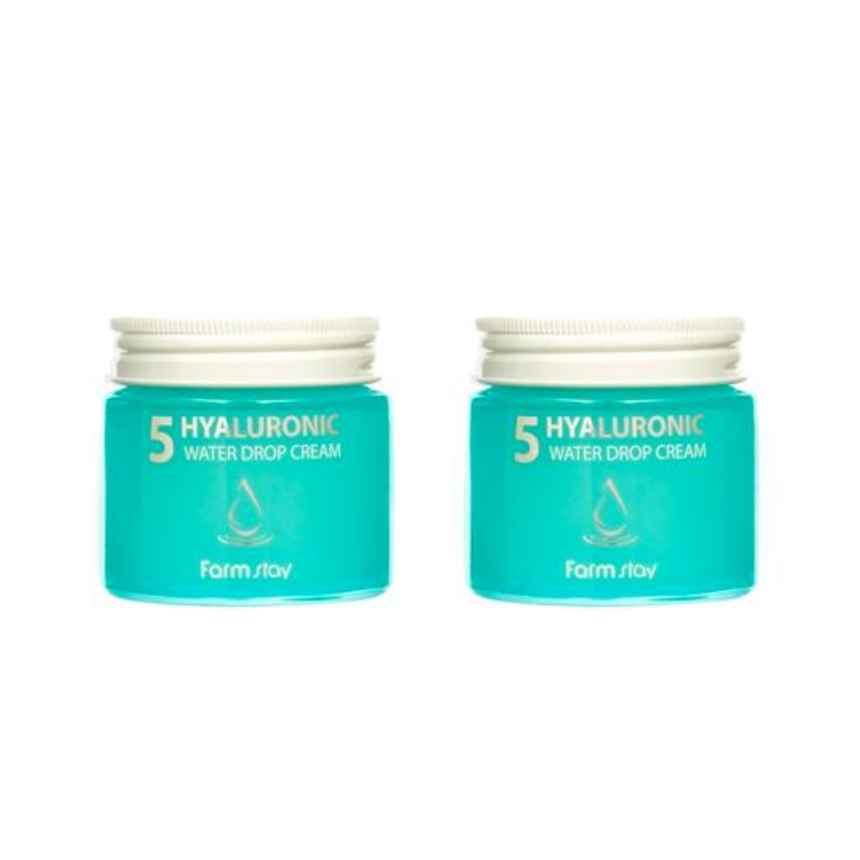 FARM STAY Hyaluronic 5 Water Drop Cream 80ml (3 Options)