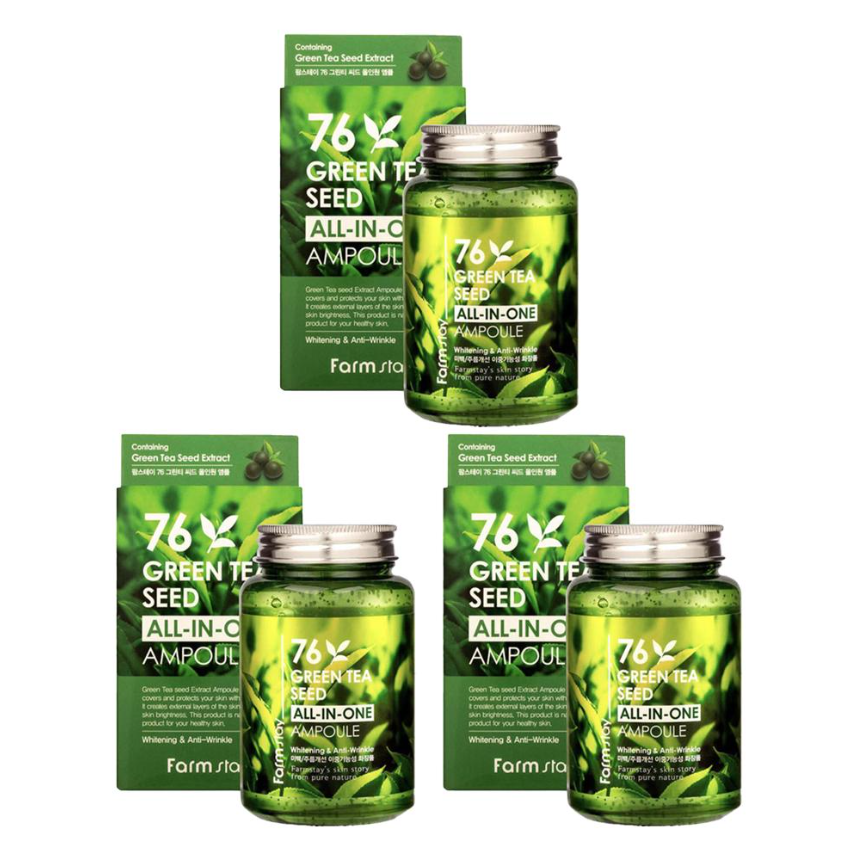FARM STAY 76 Green Tea Seed All In One Ampoule 250ml (3 Options)