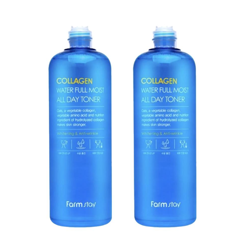 FARM STAY Collagen Waterful Moist All Day Toner 500ml (3 Options)
