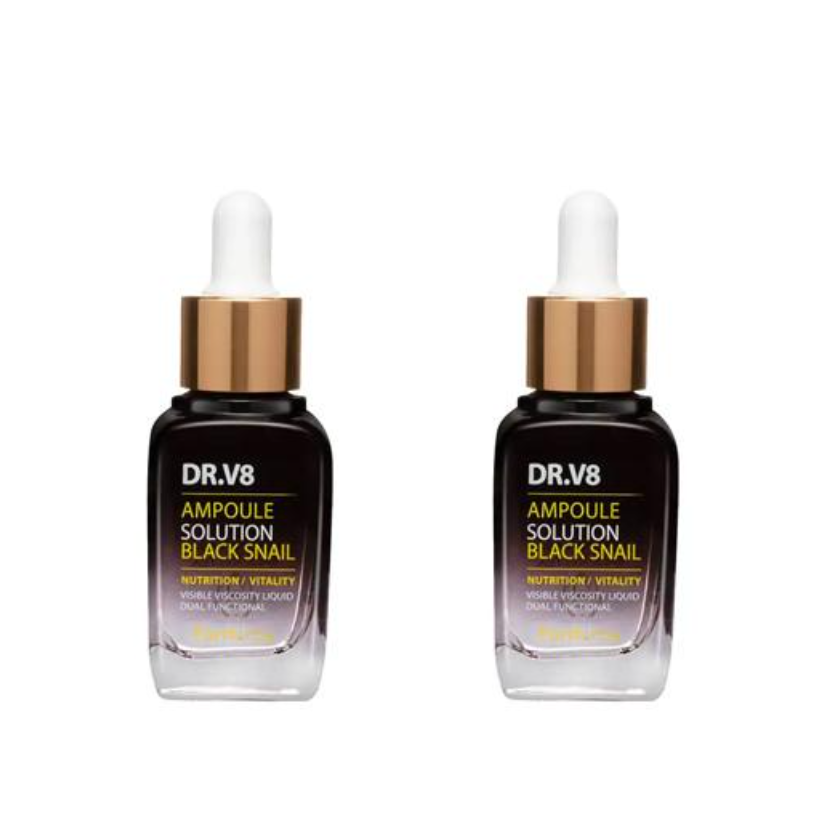 FARM STAY Dr. V8 Ampoule Solution Black Snail 30ml (3 Options)