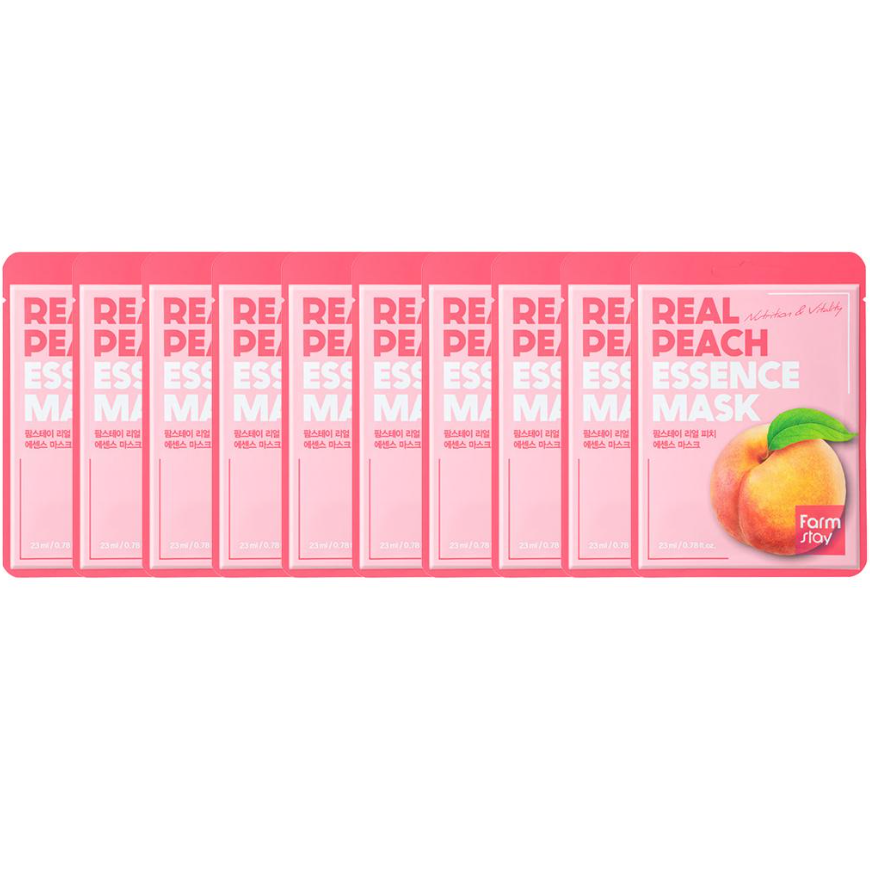 FARM STAY Real Peach Essence Mask 23ml (3 Options)