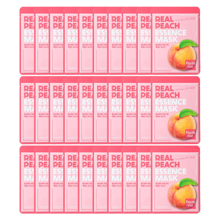FARM STAY Real Peach Essence Mask 23ml (3 Options)