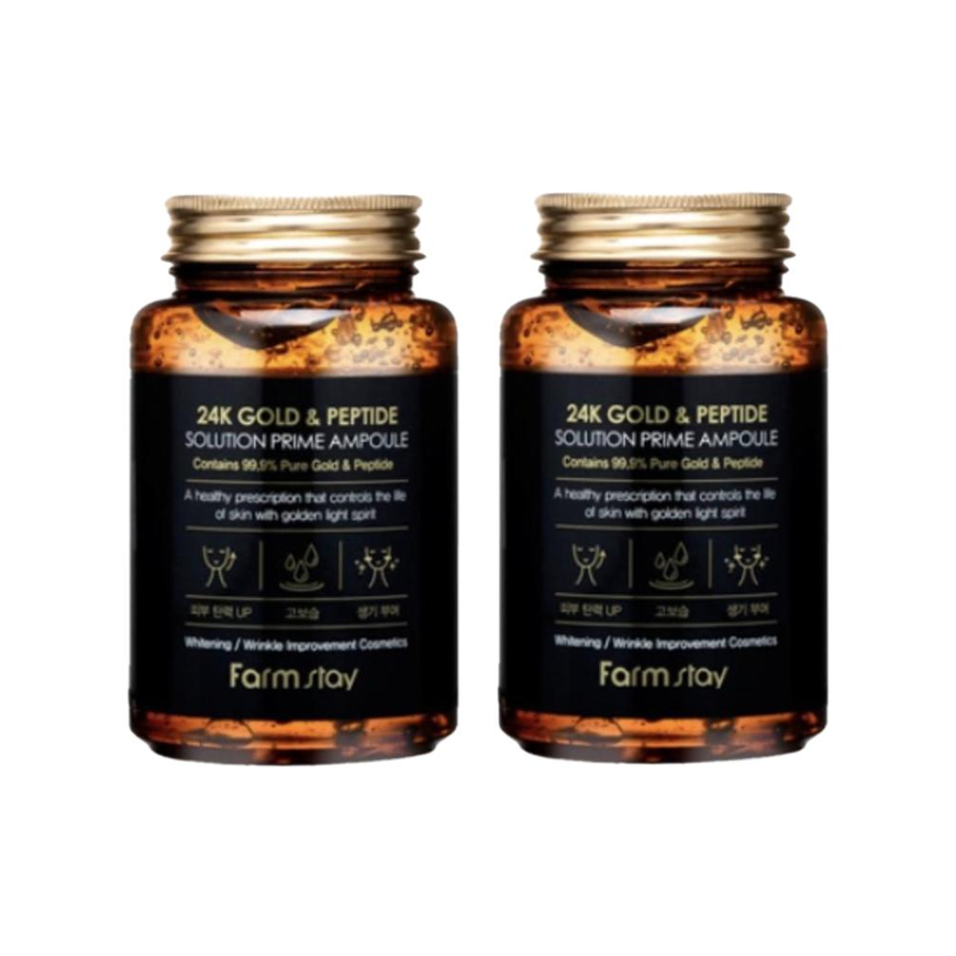 FARM STAY 24K Gold & Peptide Solution Prime Ampoule 250ml (3 Options)