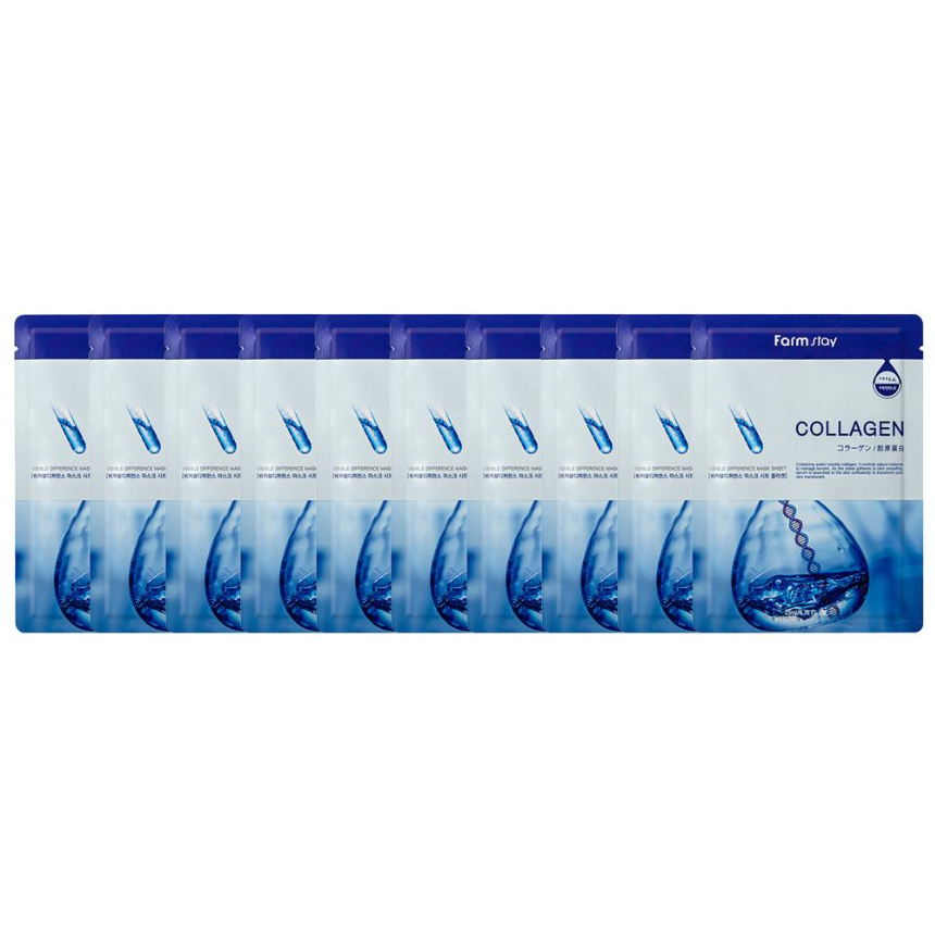 FARM STAY Visible Difference Mask Pack Collagen 23ml (3 Options)