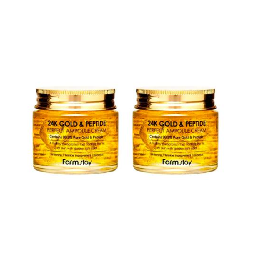 FARM STAY 24K Gold & Peptide Perfect Ampoule Cream 80ml (3 Options)