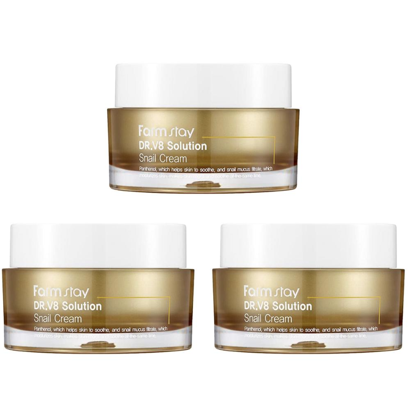 FARM STAY Dr. V8 Solution Snail Cream 50ml (3 Options)