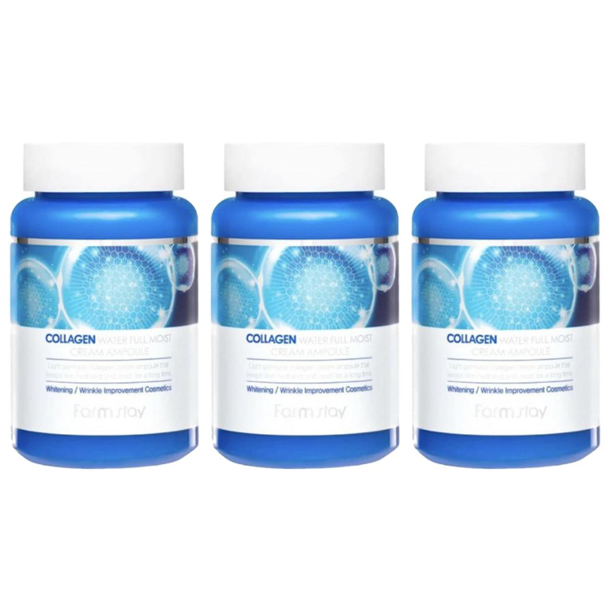 FARM STAY Collagen Water Full Moist Cream Ampoule 250ml (3 Options)