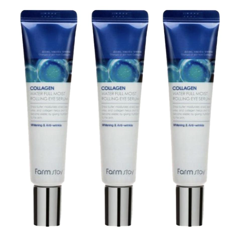 FARM STAY Collagen Water Full Moist Rolling Eye Serum 25ml (3 Options)